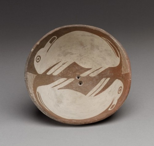 met-africa-oceania: Bowl with Two Rabbits, Metropolitan Museum of Art: Arts of Africa, Oceania, and 