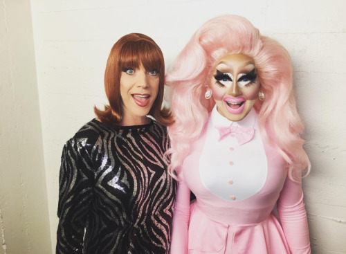 sneedlespgh: Trixie Mattel and Coco Peru in the backstage at LeBal yesterday
