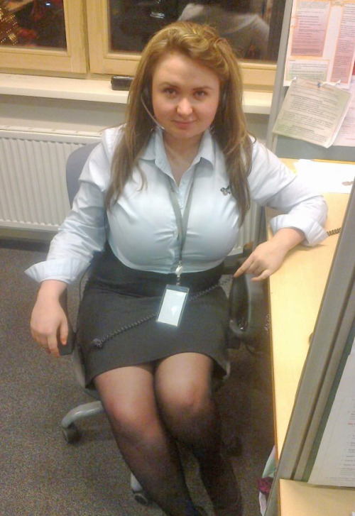 womenatworkyoufancy: thankyoogod:  “ our new busty staff member in the call centre ”  Bu