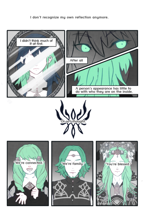 a comic about byleth’s hair. i liked it better when it was dark and thought maybe byleth feels the s
