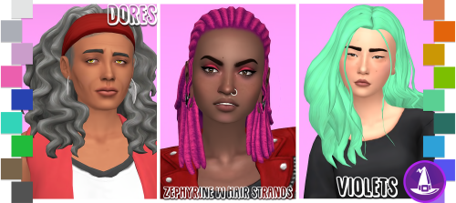 simthing-clever:[Yet] Another Witching Hour Hair Dump  UPDATE: 09/03/21 UPDATED SWATCHES FOR TWH V2 