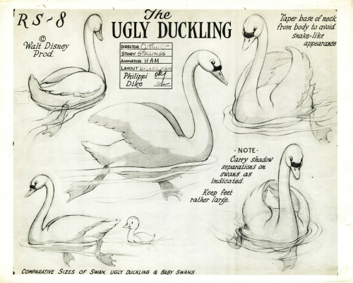 Silly Symphony - The Ugly Duckling directed by Jack Cutting, 1939The Ugly Duckling model sheet label