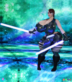 supertitoblog:     This is a commission for Pharaoh-Sauron of His Jedi OC Katriel RevikThe Force is STRONG with this one!!!! lol I really had fun making this Character, She is so THICK and Busty. Thanks to @theevolluisionist for making the Cyber eye prop