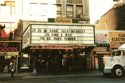 gardenhoseenema:  Jenny Holzer“Marquees” installation, 1993 