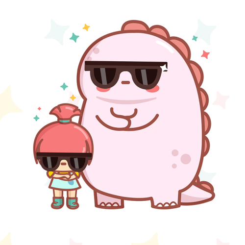 I was asked to design a second set of Mon-Mon stickers for Wechat. This fat cuteness is no
