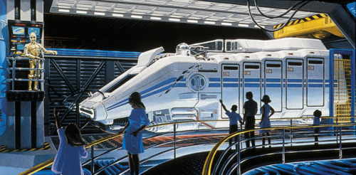 talesfromweirdland:Star Tours concept art. (The last two images are Disneyland Paris designs.) 