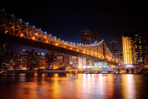 Queensboro Bridge at Night - New York City by Vivienne Gucwa on Flickr.