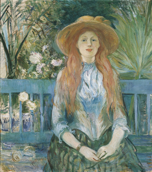 Jeune fille dans un parc, 1888-1893 -© Berthe-Marie-Pauline MORISOT (Bourges, 1841 - Paris, 1895),Im