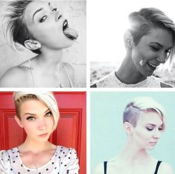 shorthairbeauty:  Rate her look on a scale of 1-10 http://ift.tt/1vtdyS7  I love this under cut look