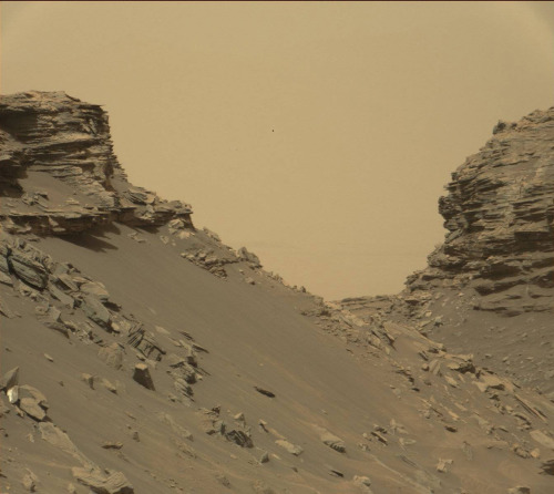 Mars Rover Views Spectacular Layered Rock Formations