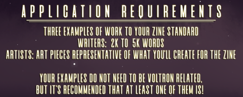 voltronhalloweenzine: Applications for Spellbound: A Voltron Halloween Zine       &nb