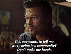 laceyunderrooo:  iluvsamcedes:  thatsomethingsomething:  Brad Pitt in Killing Them Softly.  Every damn frame is dripping with truth.   I have to see this movie now. 😍 bradddd