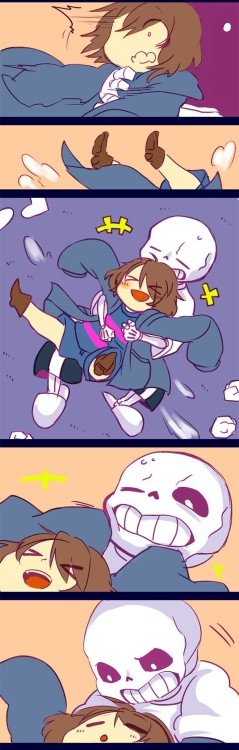 badtimewithsans:  ¬///¬ I'm a cool skeleton. But not the artist of this art.  Please visit the author's link and enjoy his arts. Artist: http://kuzukago.deviantart.com/ 