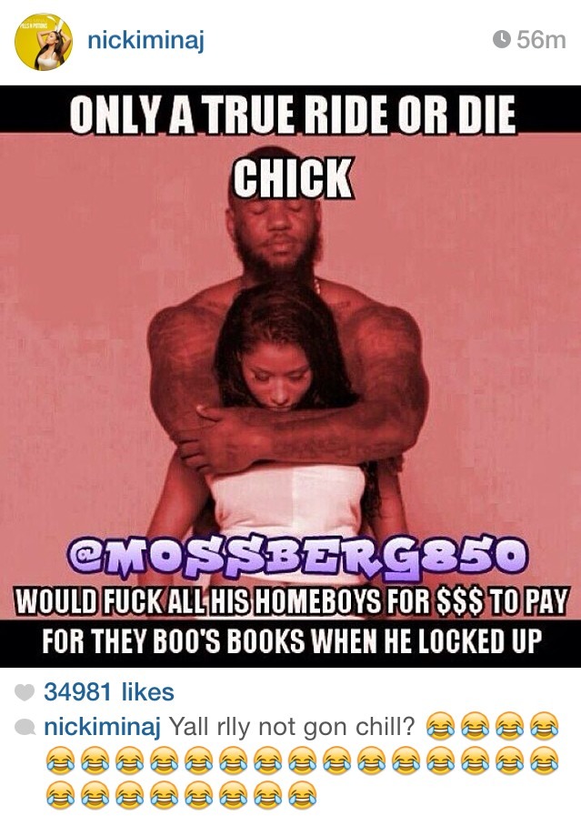 cooolasssluusshhh:  LMFAOOOO NICKI GOTTA CHILL WITH THESE MEMES 😂😂😂😂😂😂😂😂