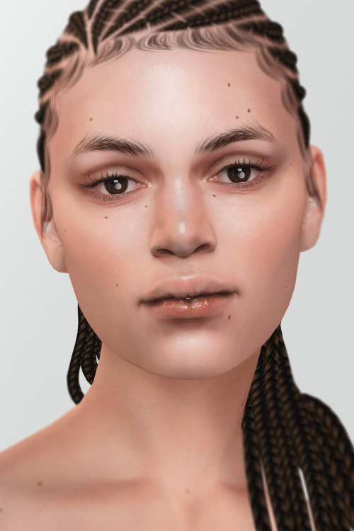 New contacts, catchlights, highlight and moles by @sims3melancholic ♡