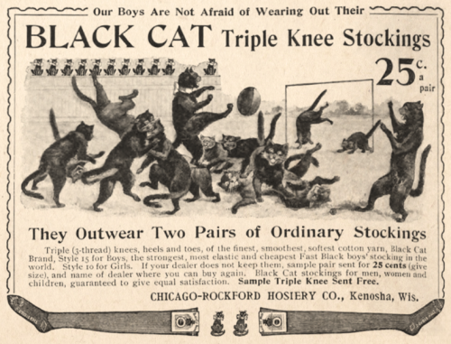 Black Cat Stockings, 1898Adjusted for inflation, a pair of Black Cat Triple Knee Stockings would run