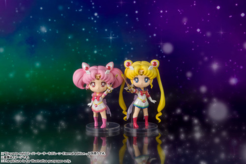 senshidaily:sailor moon merchandiseSailor Moon and Sailor Chibi Moon Eternal editions figuarts minis