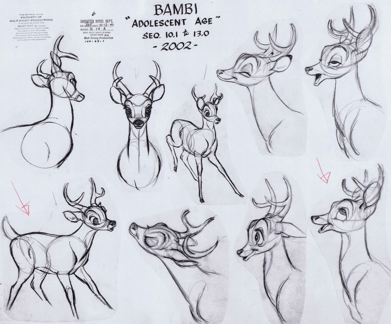 wannabeanimator: via Deja View  Milt Kahl gave the final look to all deer characters,