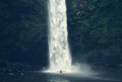 louisetakesphotos:  I spent the day staring at a camera screen, so I thought i’d share a photo of myself in front of a waterfall so i can pretend i’m still living the dream