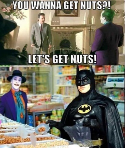 #funny#humor#batman#the joker#michael keaton#jack nicholson#tim burton#batman 89#movies#nuts #lets get nuts #superheroes#comic books#dc comics