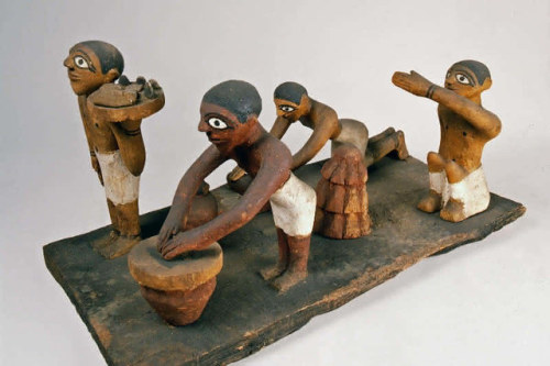 Bread preparationPlastered wooden model from the Tomb of Ini, Gebelein. First Intermediate Period, 1