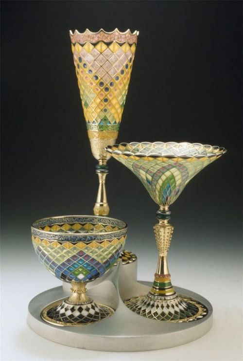 treasures-and-beauty: “Liquor Set (3 Glasses)” by Valeri Timofeev, East Stroudsburg, PA 