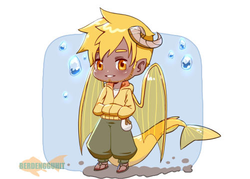 Was frustrated doodling chibis days ago @_@ So I drew smol chibi Kommet &lt;3