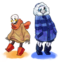ceediculous:  i am weak for skelebros and dadster someone just dele t e m e My personal headcanons are inspired by a lot of fandom stuff but i just like to imagine that with how weak sans was/is, he always had to bundle up in many soft layers of clothing