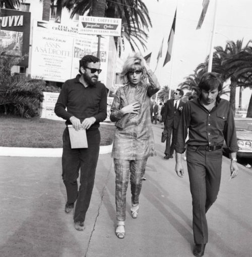 romanbymarta: Louis Malle, Monica Vitti and Roman Polanski at The Cannes Film Festival 1968.