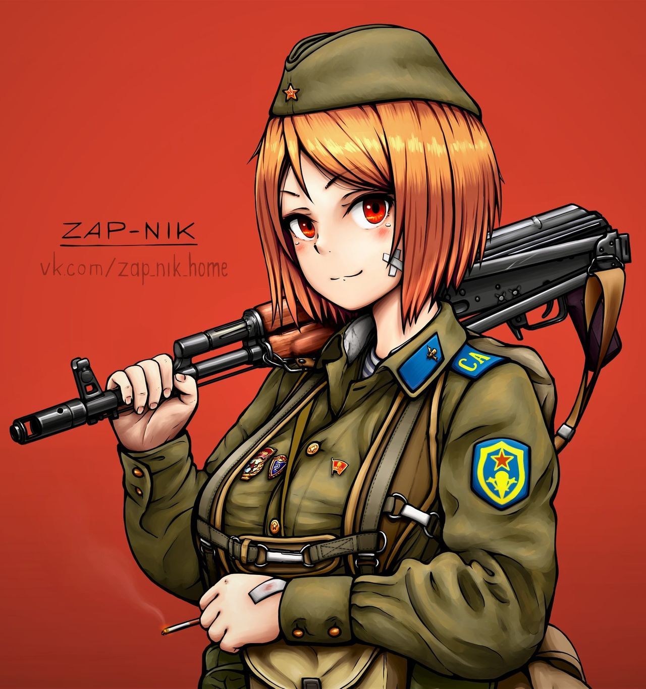 Military anime girl: Original character [digital... (27 Jun 2019)｜Random  Anime Arts [rARTs]: Collection of anime pictures