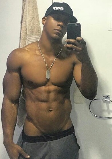 dominicanblackboy:  Sexy gat muscle papi ass Andres Olave and fat latin dick hanging