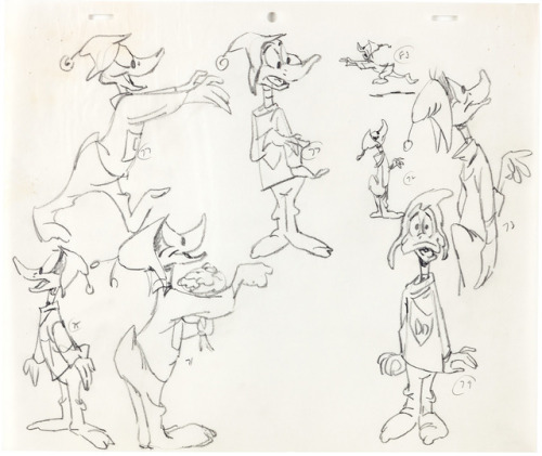 Model sheets for the 1980 Looney Tunes cartoons, Duck Dodgers and the Return of the 241/2th Century,