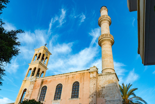 Both sides.Church converted to a mosque converted to a church, Crete 2018.