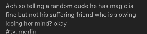 Not Putting This Person On Blast But How Is It So Difficult For People To Understand That Merlin Doesn't