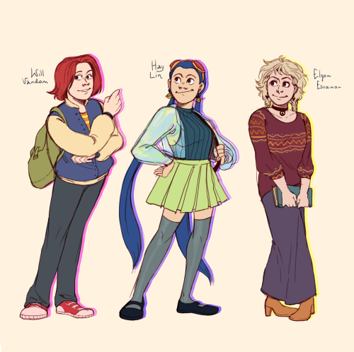 W.i.t.c.h. but they’re in college and it’s not 2004 anymore&hellip; Basically me playing around with