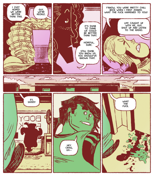 thesisters-comic: This week: Guy &amp; Erin make conversation as they leave town. Beatrice and C