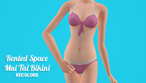 [ts2] Rented-Space Mai Tie Bikini - recolors I needed some swimwear and found this cute mesh by Rent