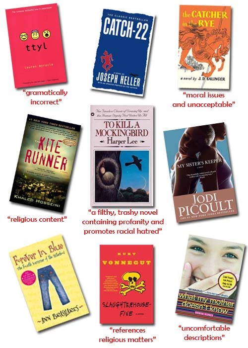 butinmyotherlife:   Put this together in anticipation for Banned Books Week! All of these quotes are from actual challenges I found online. 