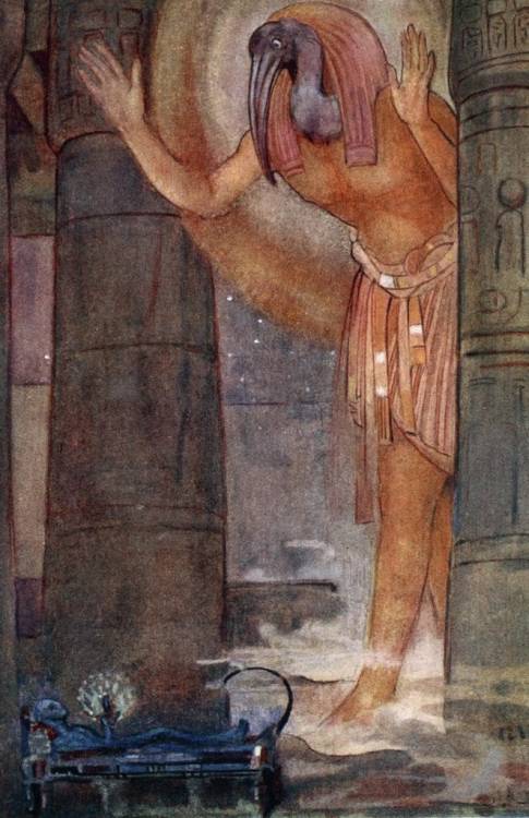 ca314159bara:talonabraxas: ‘Thoth and the Chief Magician’, 1925. Evelyn Pau     