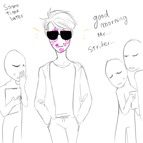 monoscribbles: Some days when alpha Dave is sleeping out cold, Dirk likes to draw on his face with p