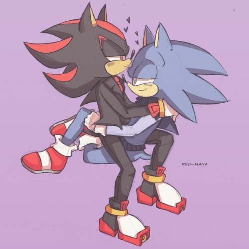 Moths In The Stars — Sonadow week day 4: little kisses sonic is one