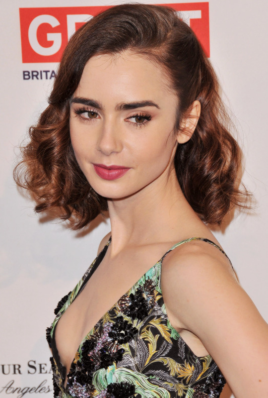 lilyjanecollins:  5/100 of Lily Collins Make Up Looks → The BAFTA Tea Party (January