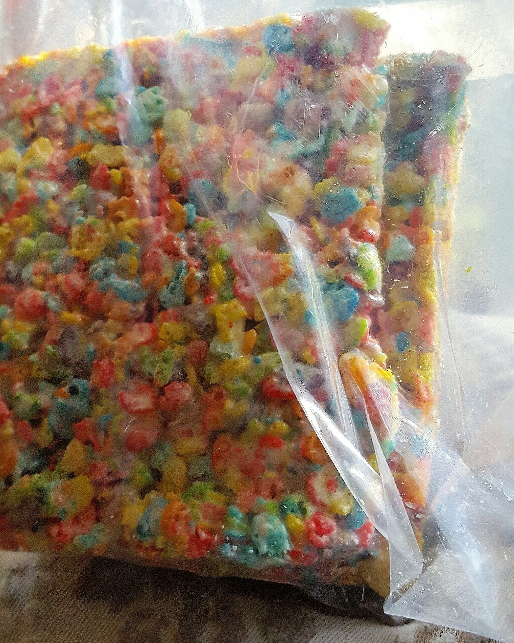 mice-teeth: two bricks of rainbow crispy edibles 🌈