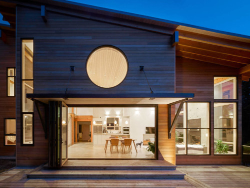 remodelproj:Exterior materials & windows shape this house in the woods. Nice subtle change of ma