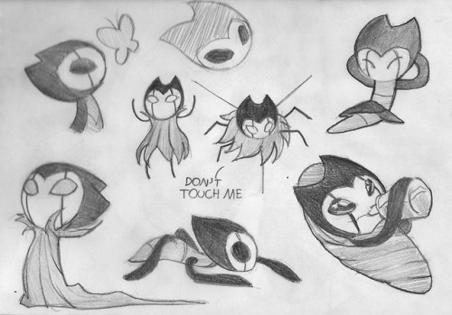 Some Hollow Knight Related Sketches Of The Week. Most Are About Grimm Baby.