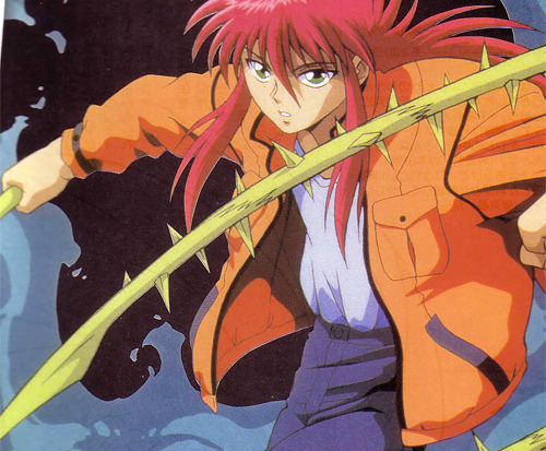 shoujoiwa:Anime Looks (2/?): Shuichi Minamino (Kurama). Bold and brash. The orange jacket is bound t