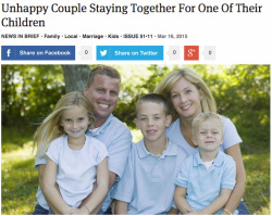 theonion:  Unhappy Couple Staying Together