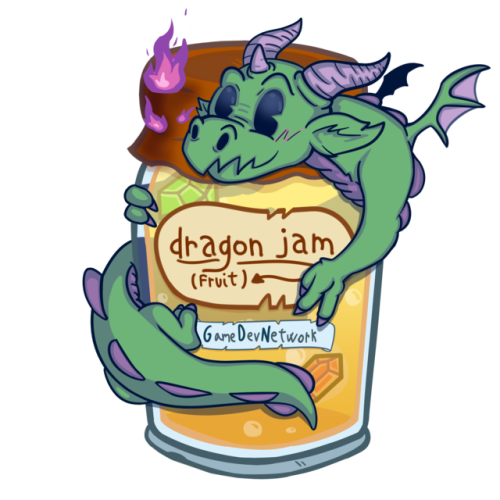 Dragon Jam logo for a GameDevNetwork gamejam Follow me on twitter for more! twitter.com/Kram