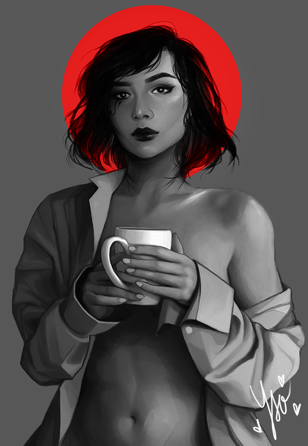 ysoria:birthday gift for my s/o!! a study that turned into PharahI can’t draw abs
