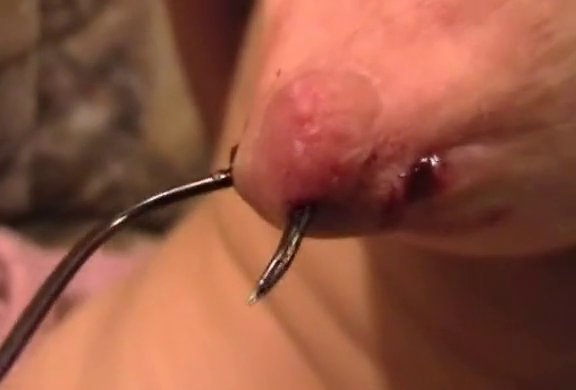 girlsborn4:  testing the new fishhooks on her tits before going fishing 